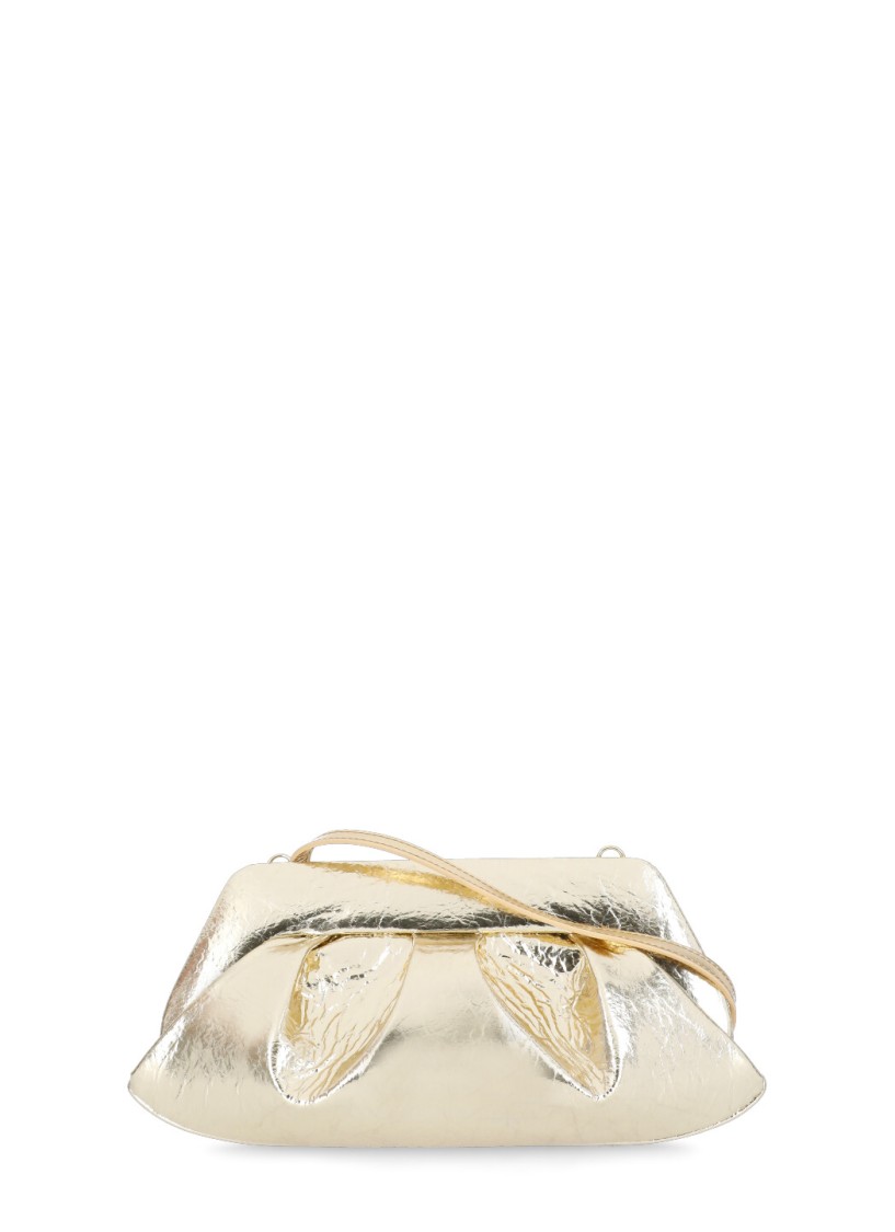 Themoirè Gold Vegan Leather Emera Pineapple Shoulder Bag In Gold