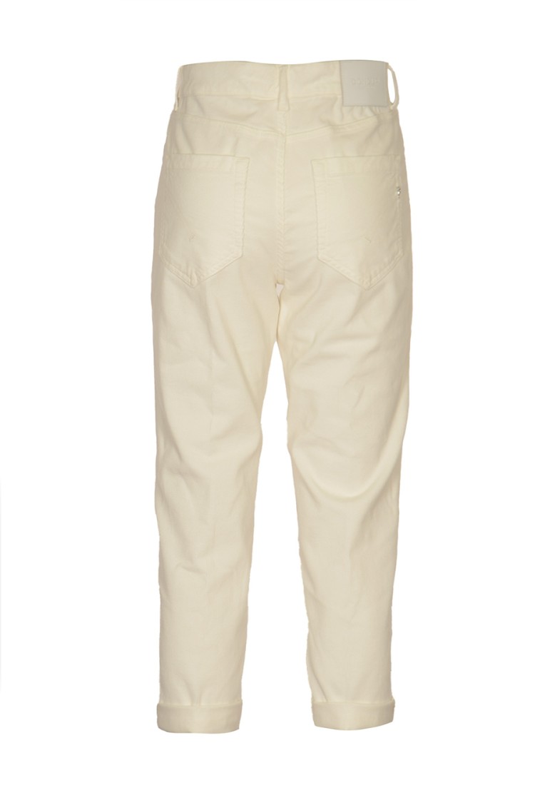 Dondup High-waisted Ice Trousers With Rolled Cuffs