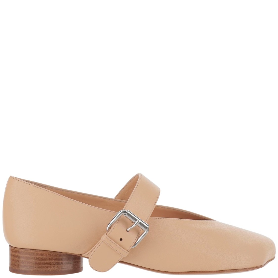 Niccolò Pasqualetti Ballerina Oblique Strap In Neutrals