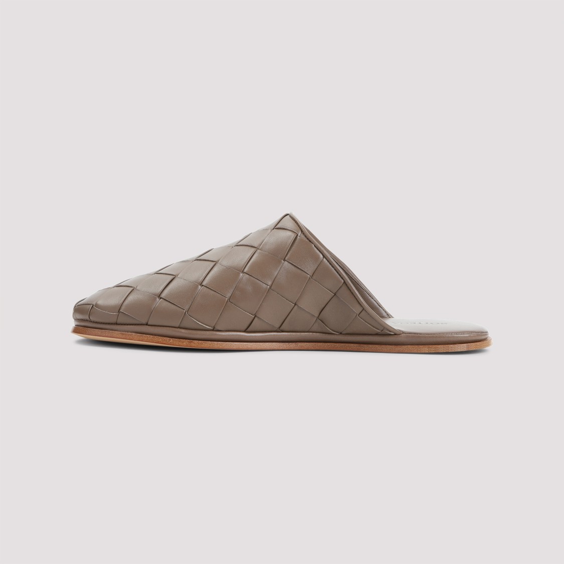 Bottega Veneta Woven Lambskin Leather Slip-on Mules In Brown