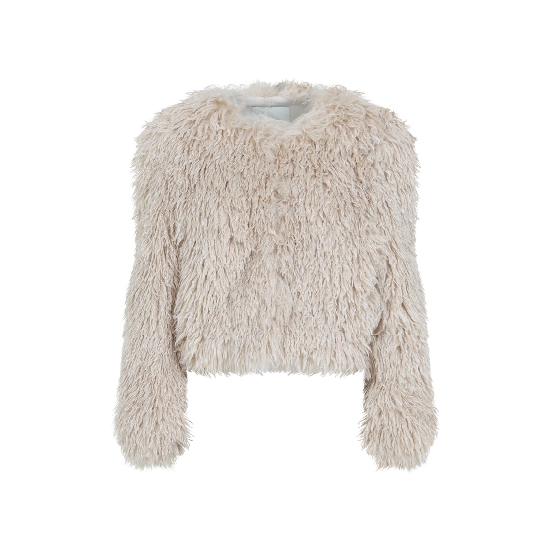 Isabel Marant Cropped Shaggy Jacket In Grey