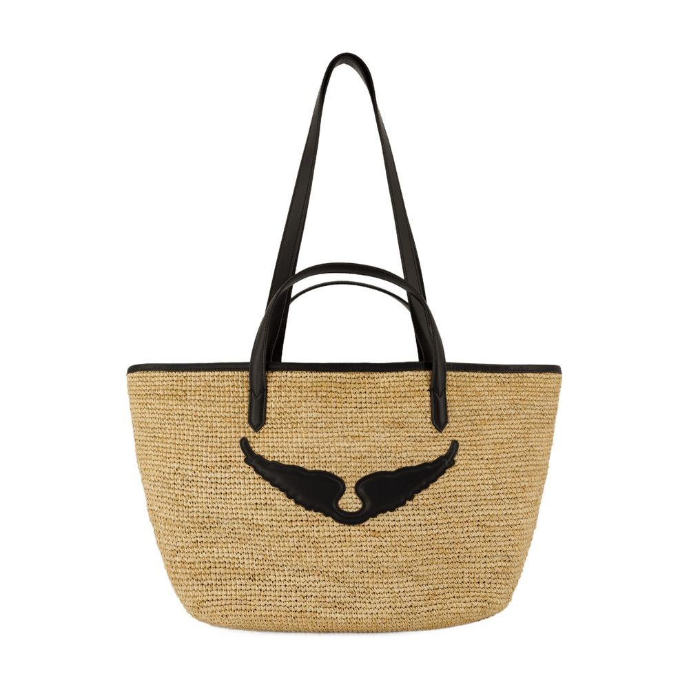 Zadig & Voltaire Le Wings Shopping Bag - Raphia - Beige