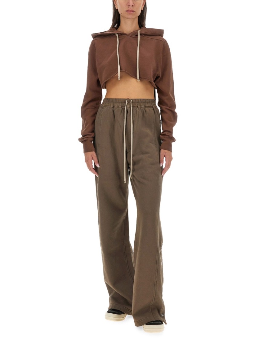Shop Rick Owens Drkshdw Drkshdw By Rick Owens Relaxed Brown Cropped Sweatshirt