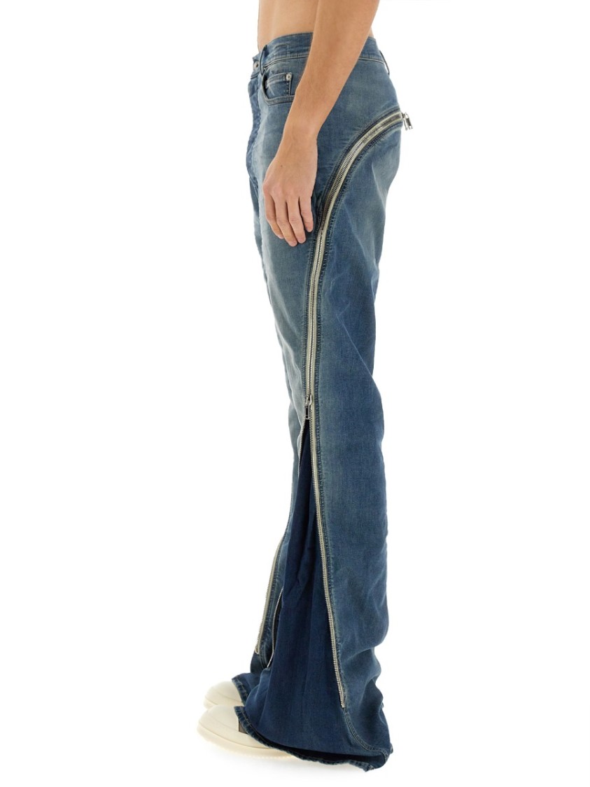 Rick Owens Drkshdw Indigo Hollywood Bolan Banana Jeans In Blue