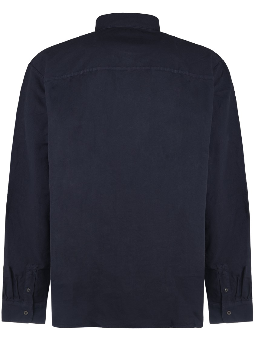 Apc A.p.c. Classic Button-down Shirt With Logo Detail In Black
