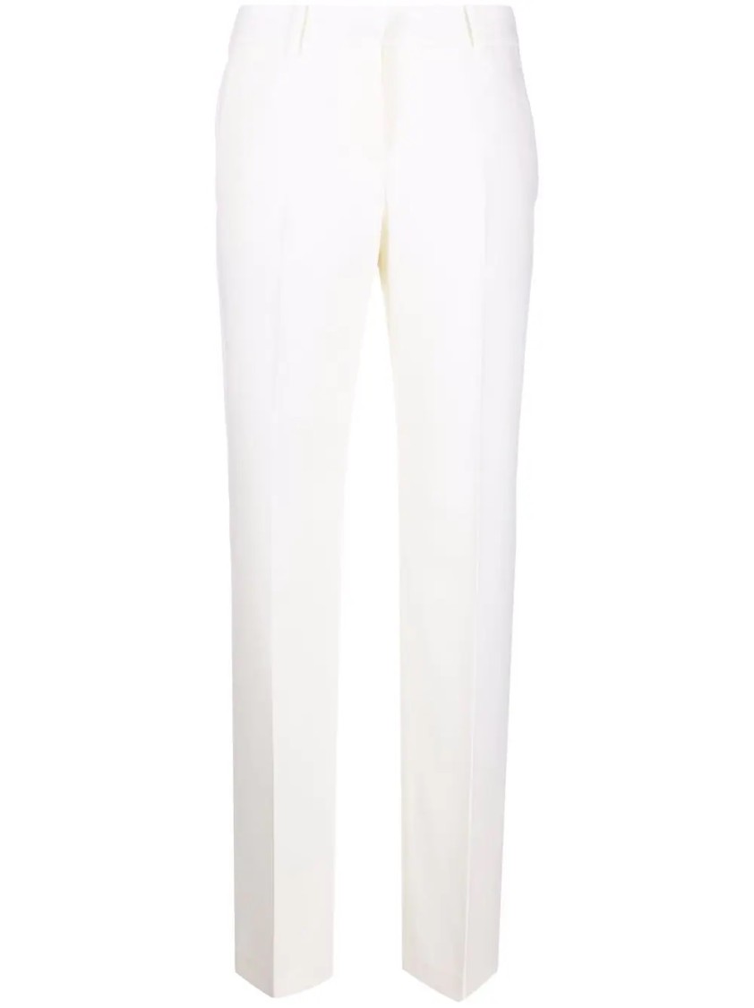 Ermanno Scervino Tailored High-waist Trousers With Subtle Pleats In White