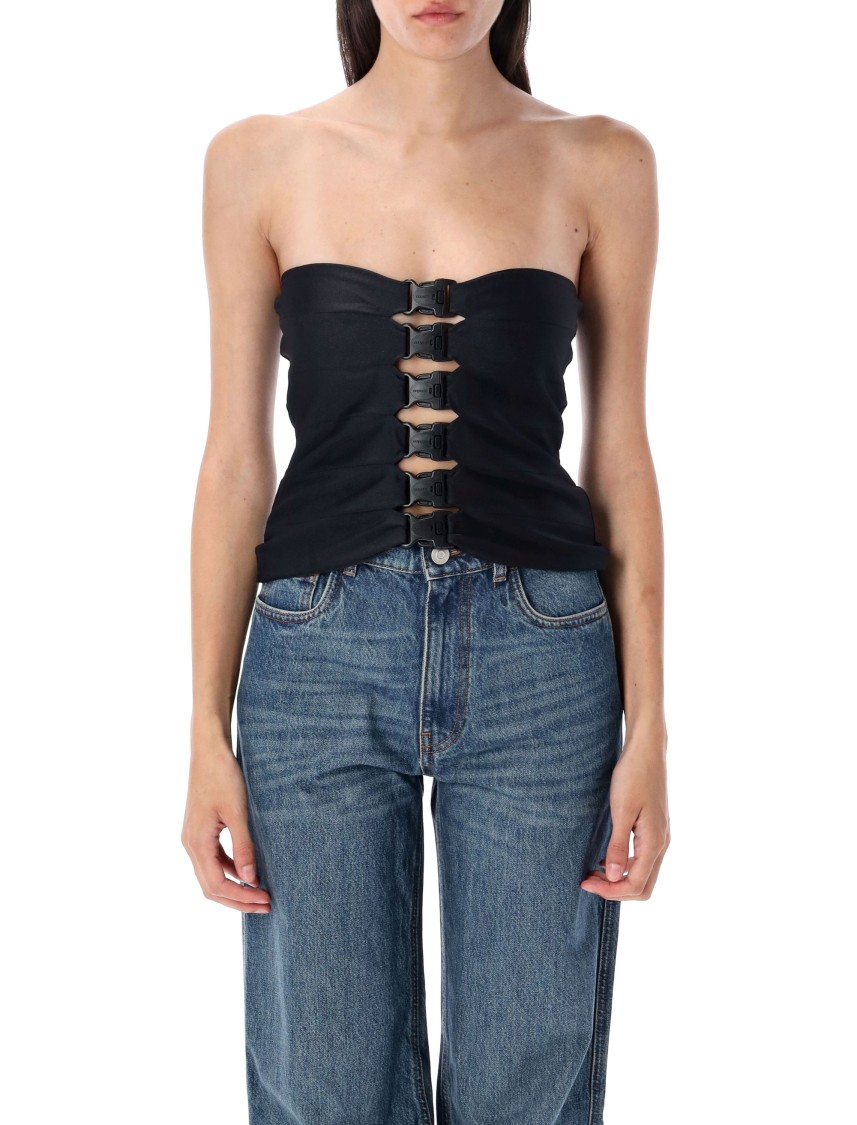 Coperni Multi-button Corset Top In Black