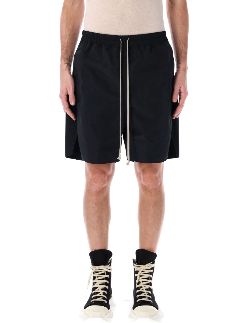 Rick Owens Dropped Crotch Black Boxers With Elastic Waistband In Black