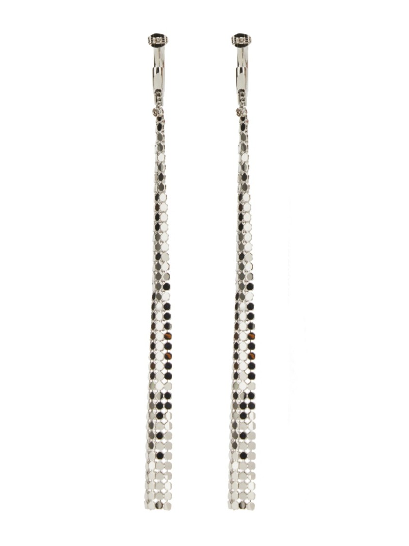 Rabanne Cascading Silver Earrings With Butterfly Clasp
