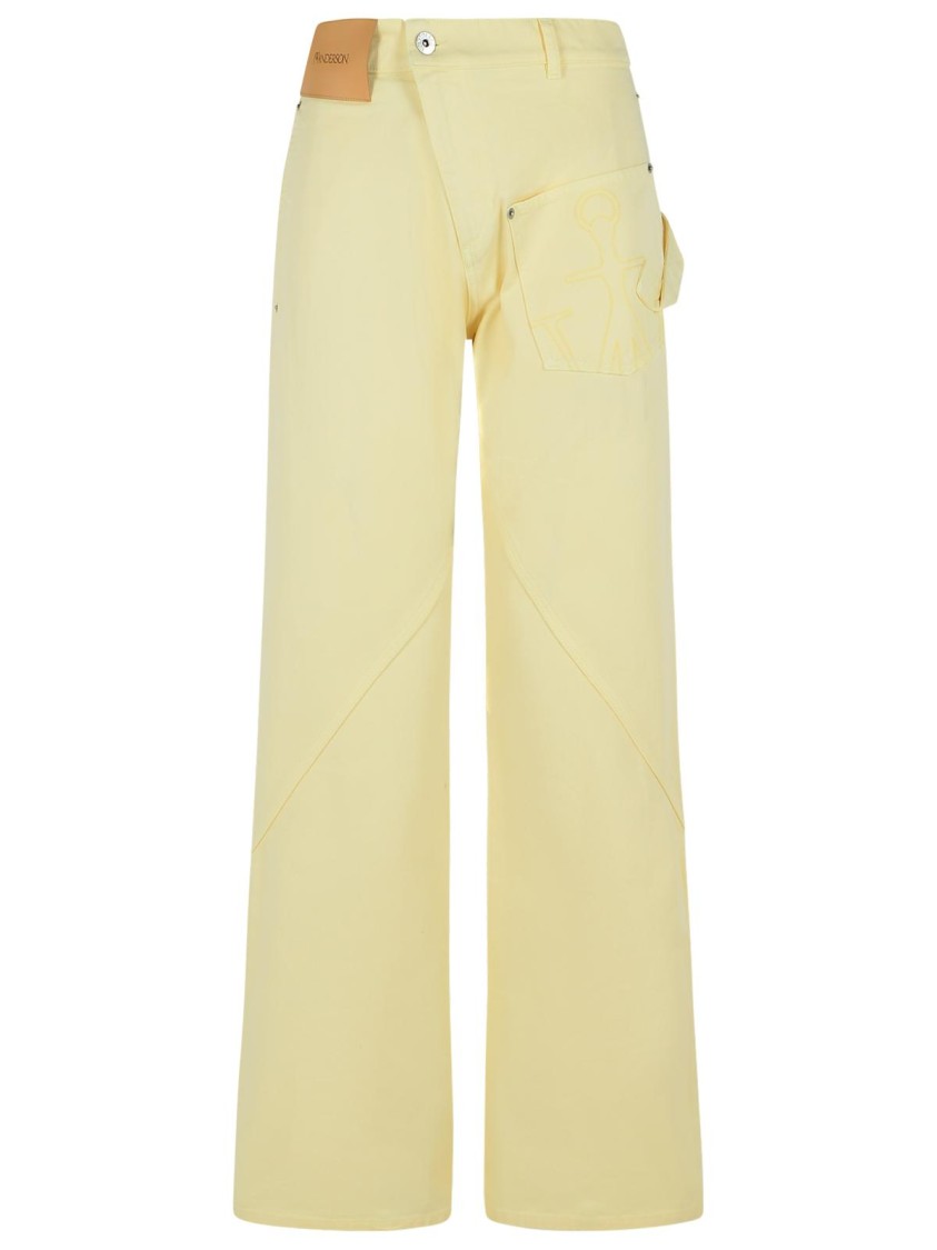 デニム・ジーパン J. W. Anderson Workwear' Cotton Pants With Yellow Twisted J. W. Anderson Workwear' Cotton Pants With Yellow Twisted