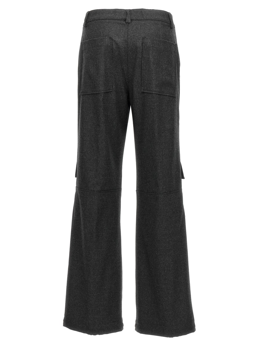 P.a.r.o.s.h . Wool And Cashmere Blend Cargo Pants In Black