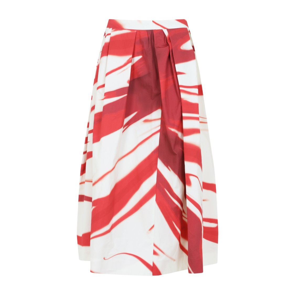 Shop Dries Van Noten Red Cotton Soni Skirt