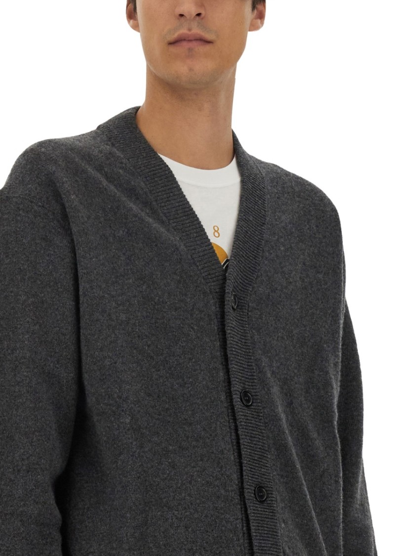 Ps By Paul Smith Ps Paul Smith Relaxed Fit Merino Wool Cardigan In Gray