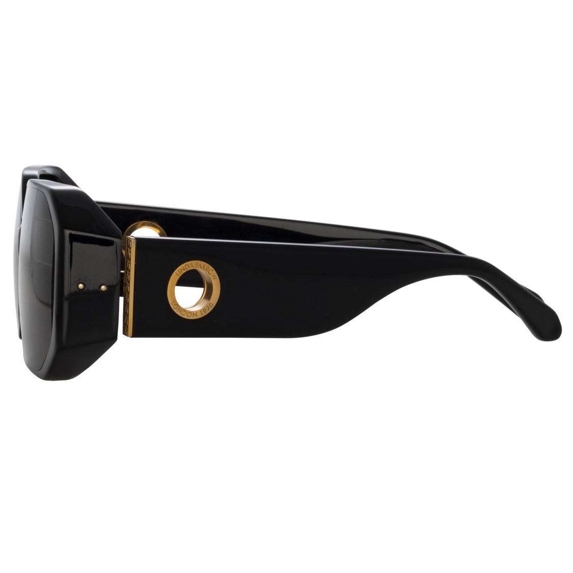 Linda Farrow Bailey Angular Sunglasses In B In Black