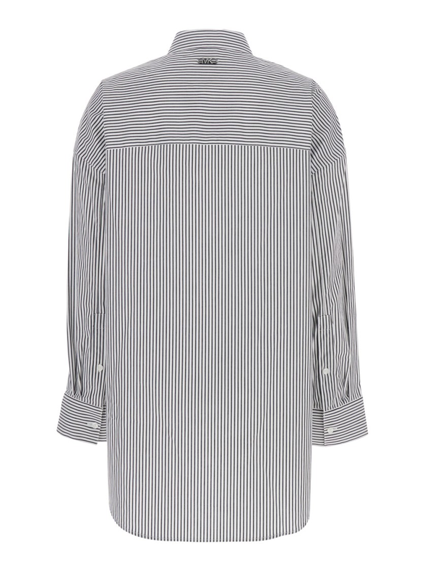 Michael Michael Kors Unisex Stripe Poplin Shrt In White