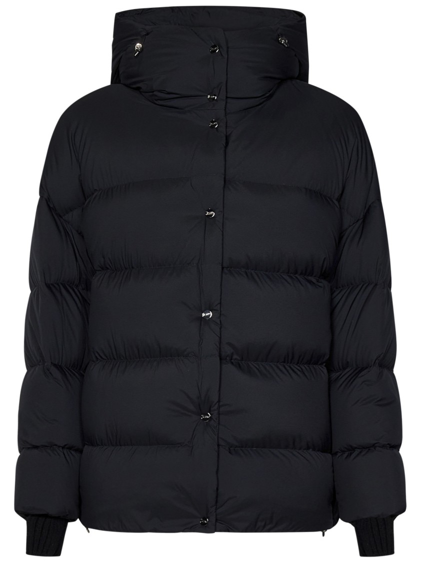 Herno Womens Waterproof Microfibre Bomber Jacket In Black