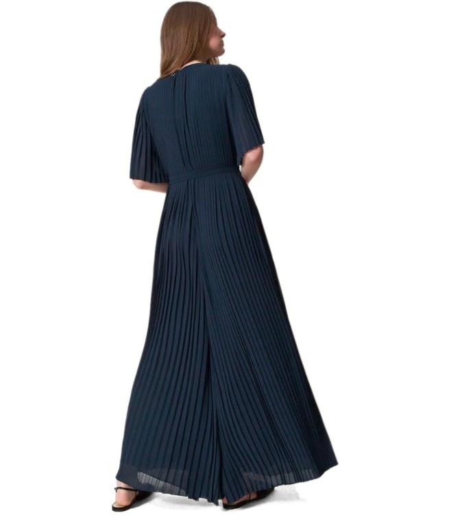 Twin-Set Dark Blue Pleated Jumpsuit in Blue | THE LIST