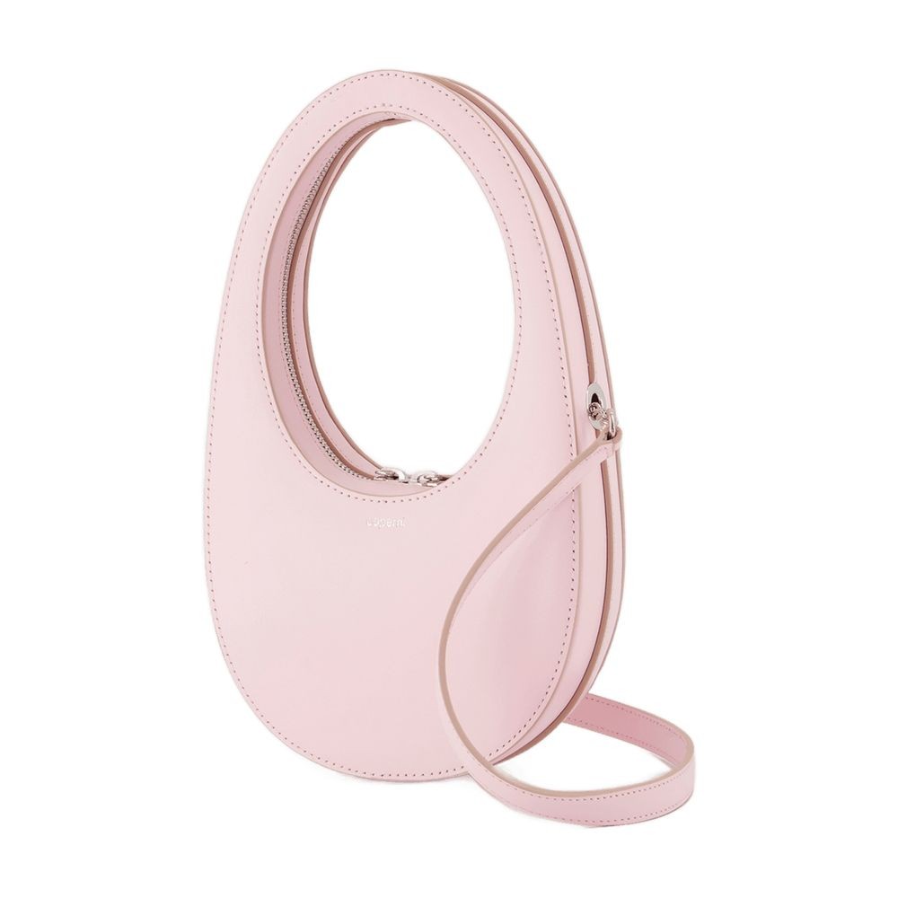 Shop Coperni Mini Swipe Crossbody - Leather - Pink In Neutrals
