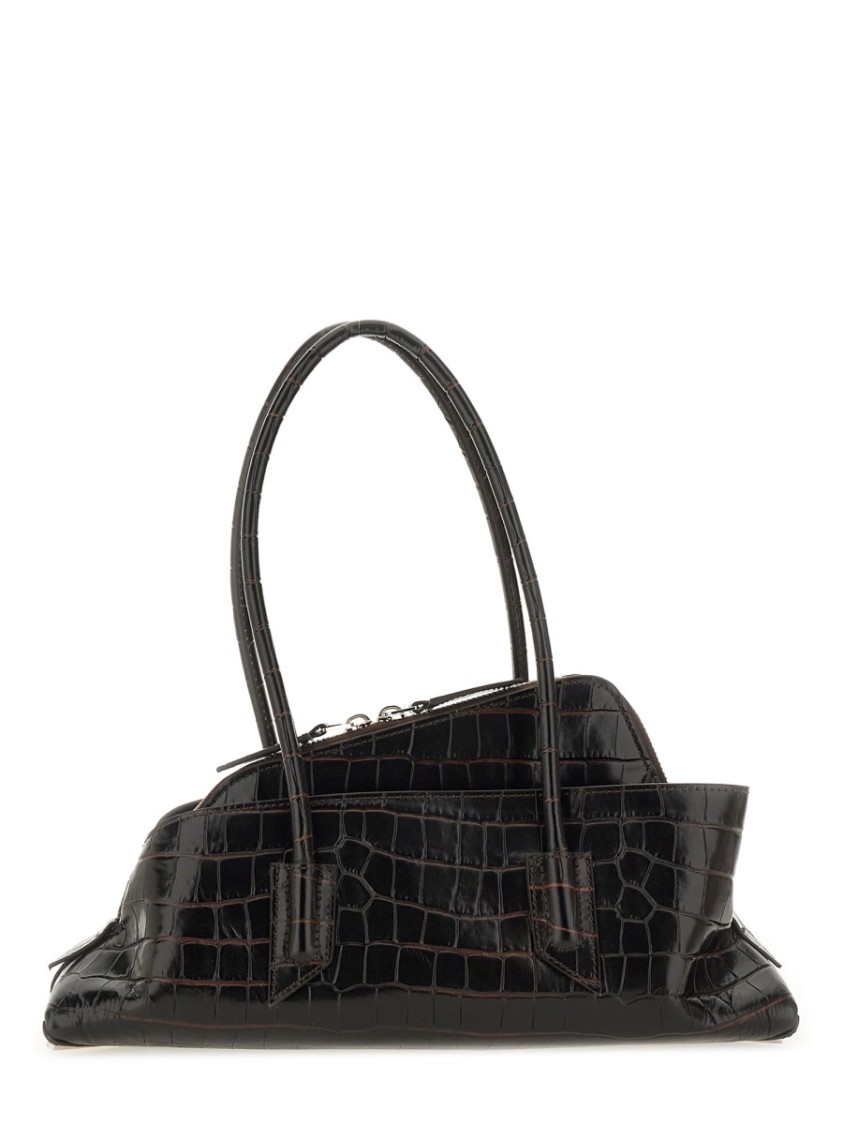 Attico Small La Passeggiata Shoulder Bag In Black