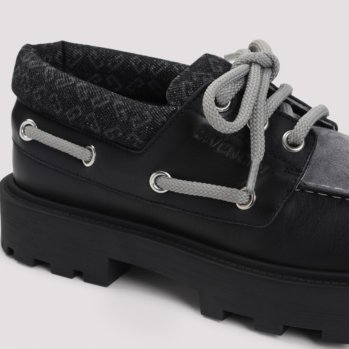 Givenchy Leather Platform Loafers In Black