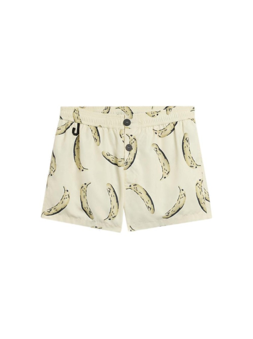 Jacquemus Le Maillot Puntini Swimwear Banana Print Yellow In Neutral