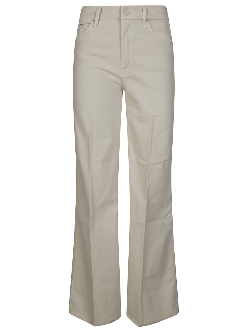 Mother Pristine Flared High-waisted Pants With Subtle Detailing