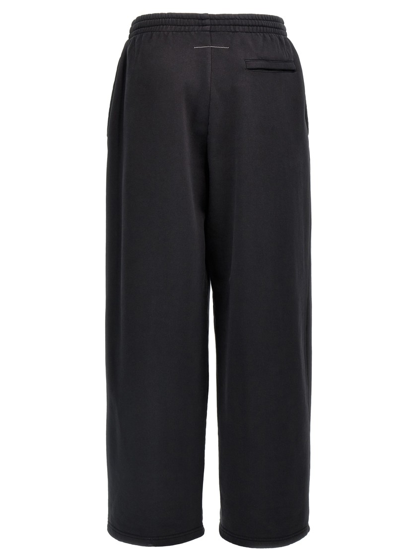 Mm6 Maison Margiela Mm6 By Maison Margiela Brushed Cotton Joggers With Adjustable Drawstring In Black