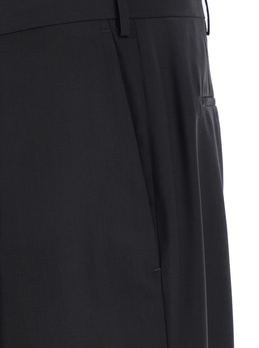 PT TORINO PT TORINO BLACK SLIM PANTS WITH HIDDEN CLOSURE IN FABRIC