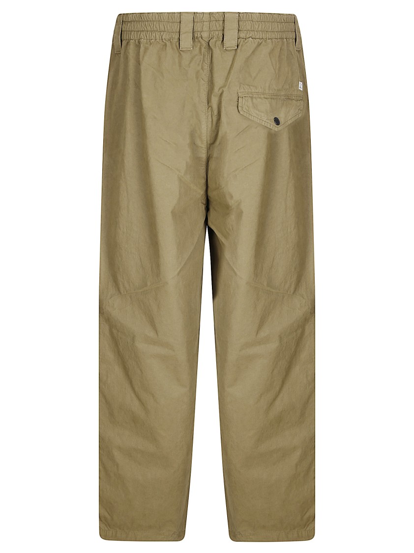 C.p. Company Button-fastening Drawstring Trousers In Gold