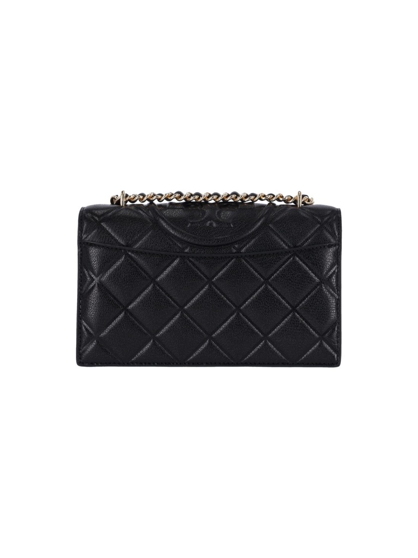 Tory Burch Fleming Convertibile Shoulder Bags Black