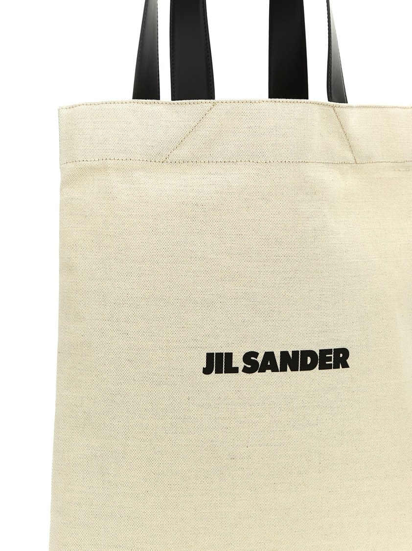 Jil Sander 'flat Shopper' Medium Shopping In Neutral