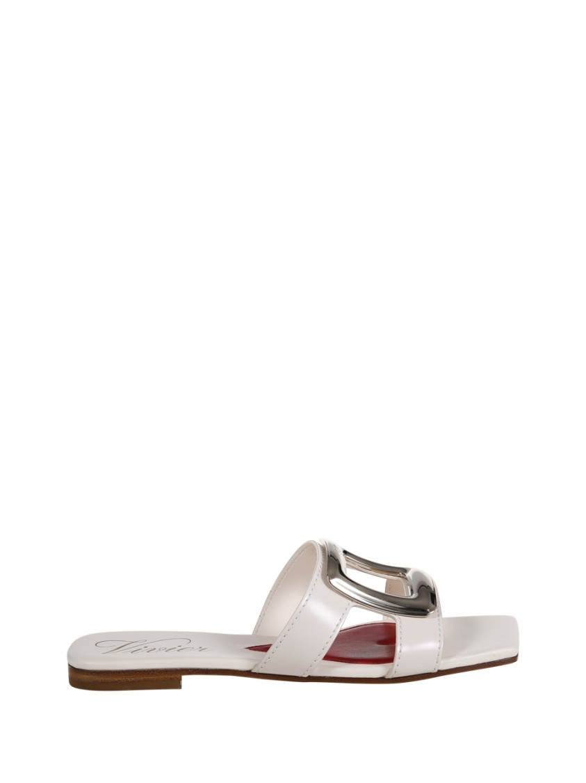 Roger Vivier New Metal Buckle Mule In Pink
