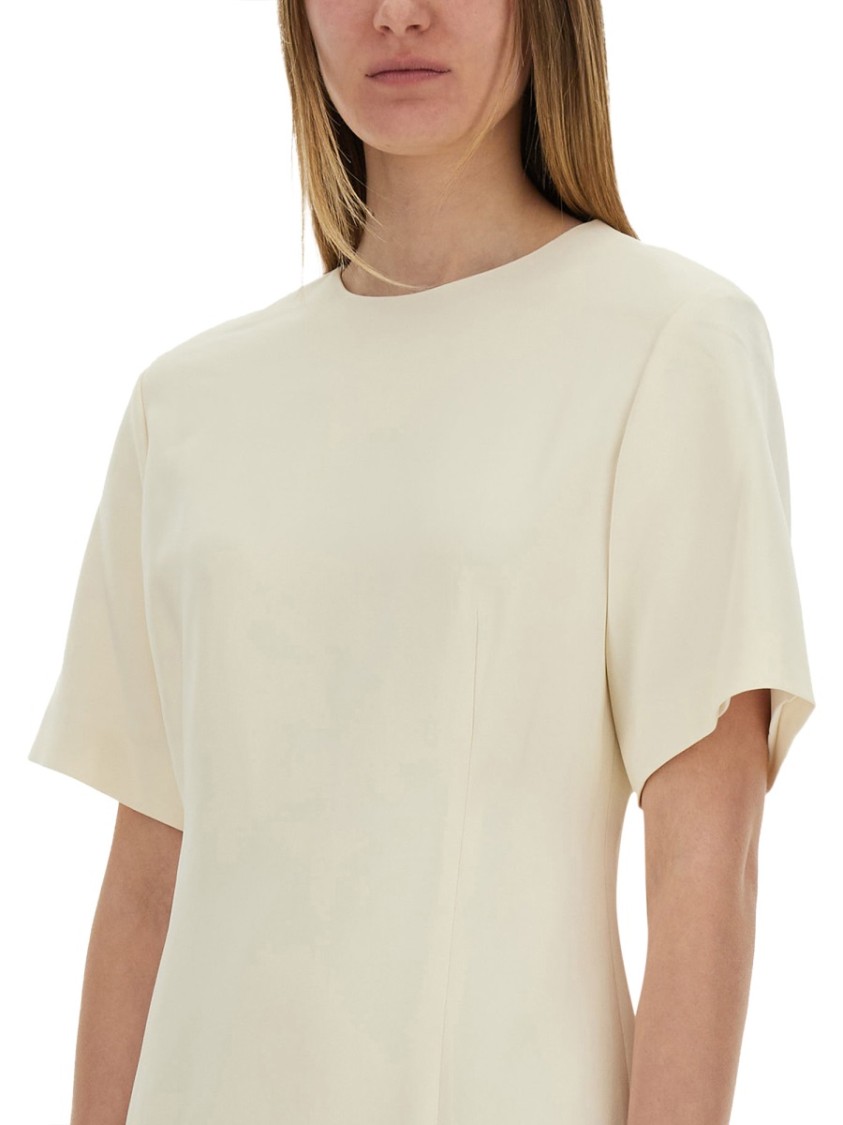 Theory Boxy Short Dress In Neutrals
