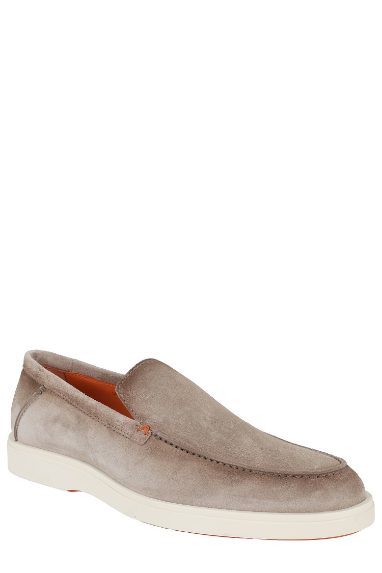 Santoni Botanist Moccasin In Neutrals