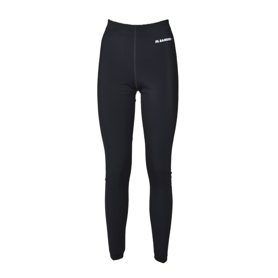 Shop Jil Sander Black Technical Fabric Leggings Print