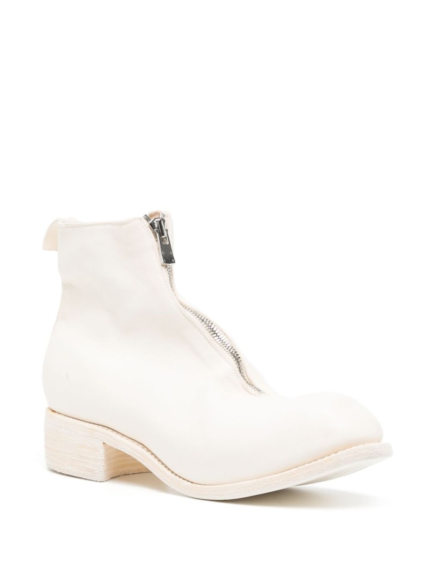 Guidi Bianco Ankle Boots In Luxurious Horse Leather