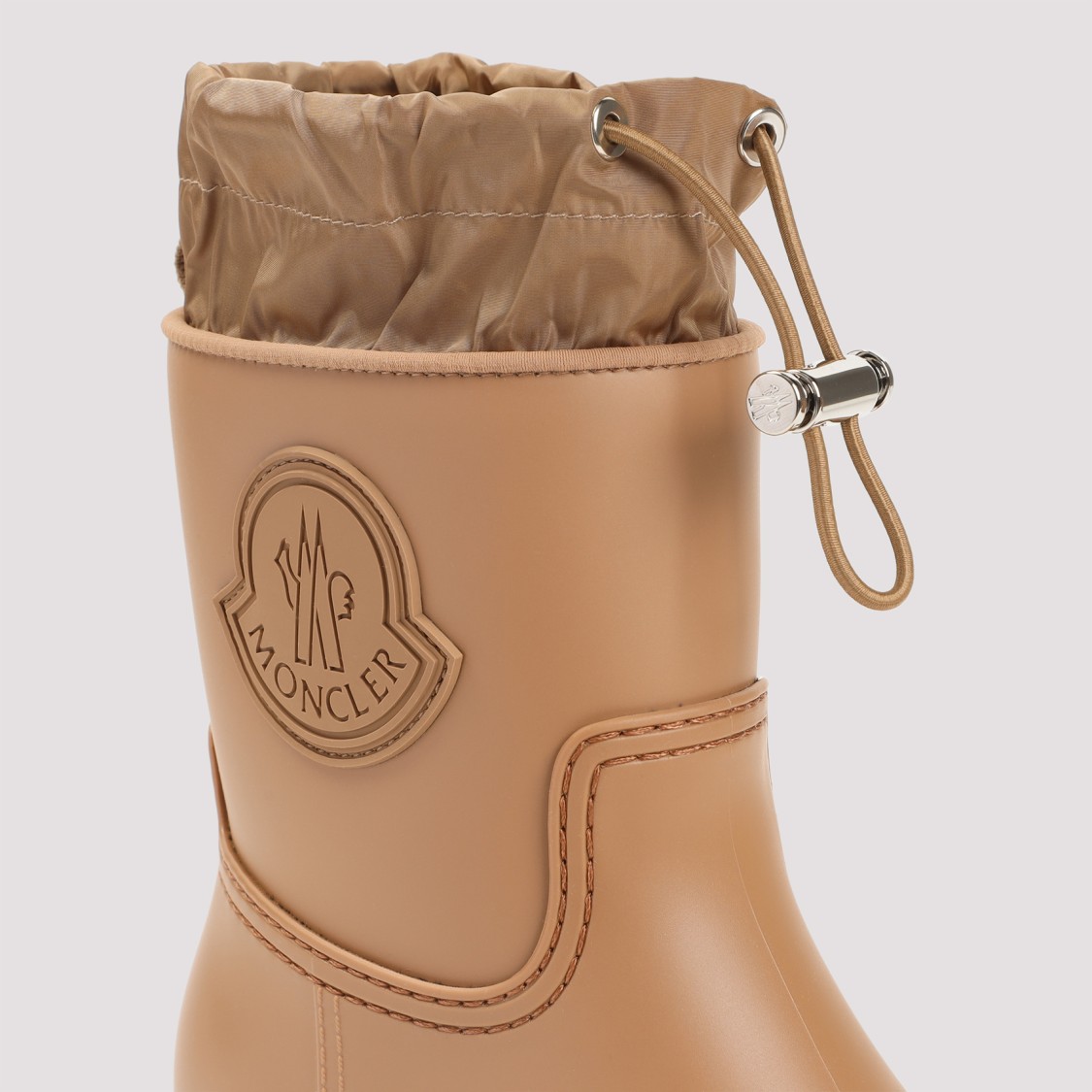 Moncler Ankle-length Waterproof Boots With Drawstring Closure In Neutral