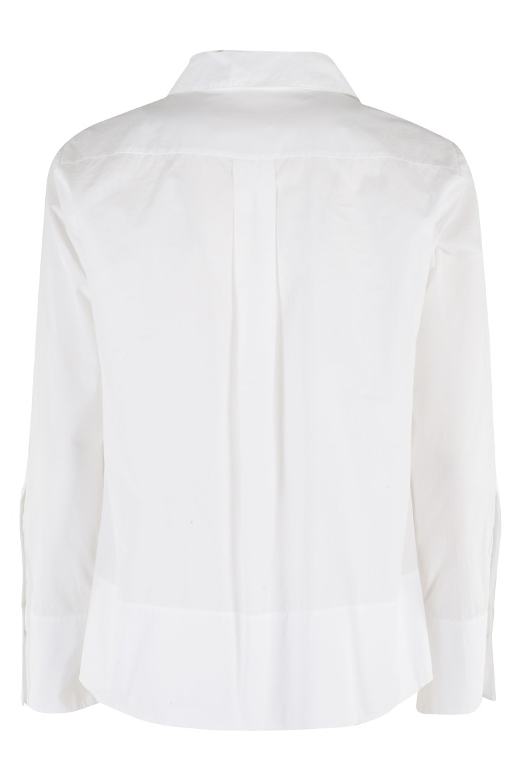 Seventy Plain Poplin Shirt With Stone Embroidery