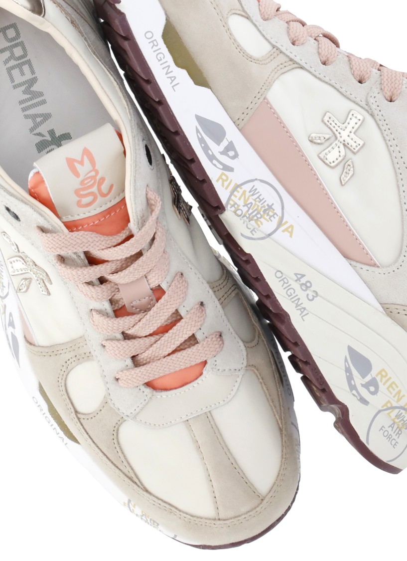 スニーカー PREMIATA Women Sneakers 419649 MASED Beige Premiata Mased Beige Leather And Nylon Sneakers | ModeSens