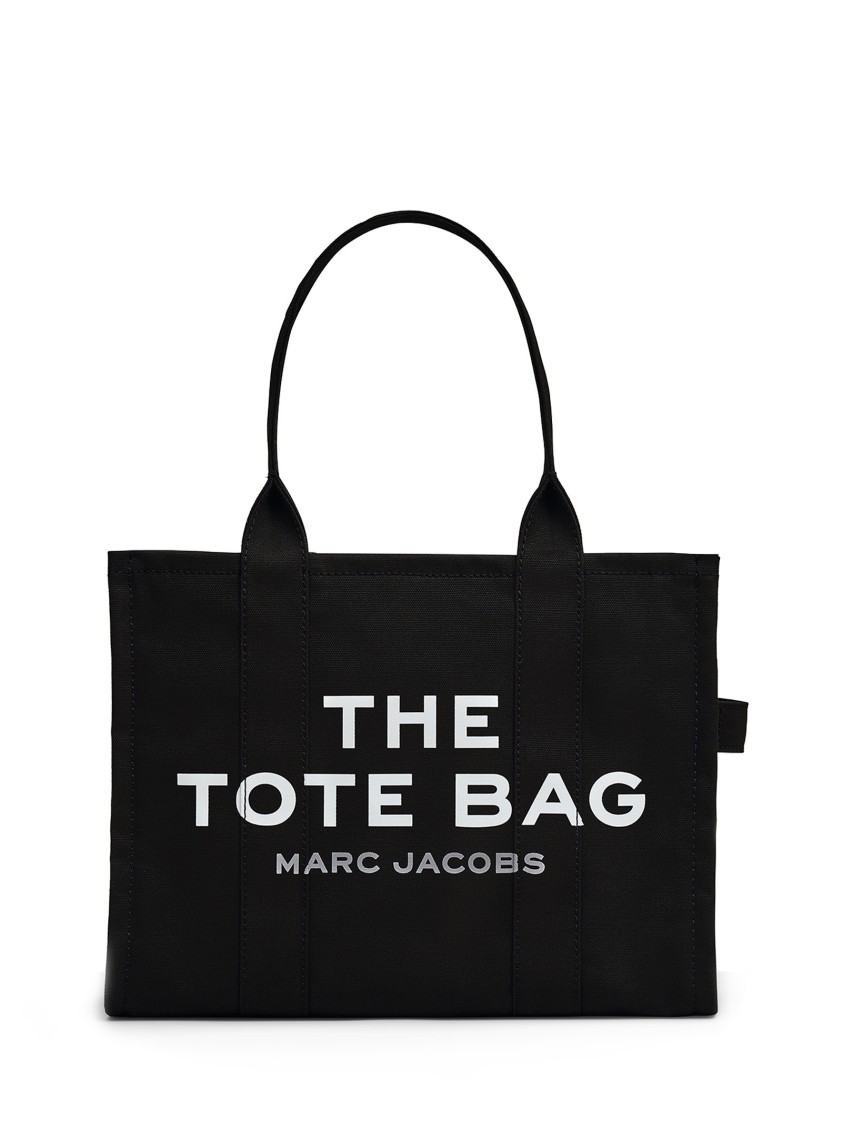 Marc Jacobs Shopper The Large Black Canvas Tote In Black