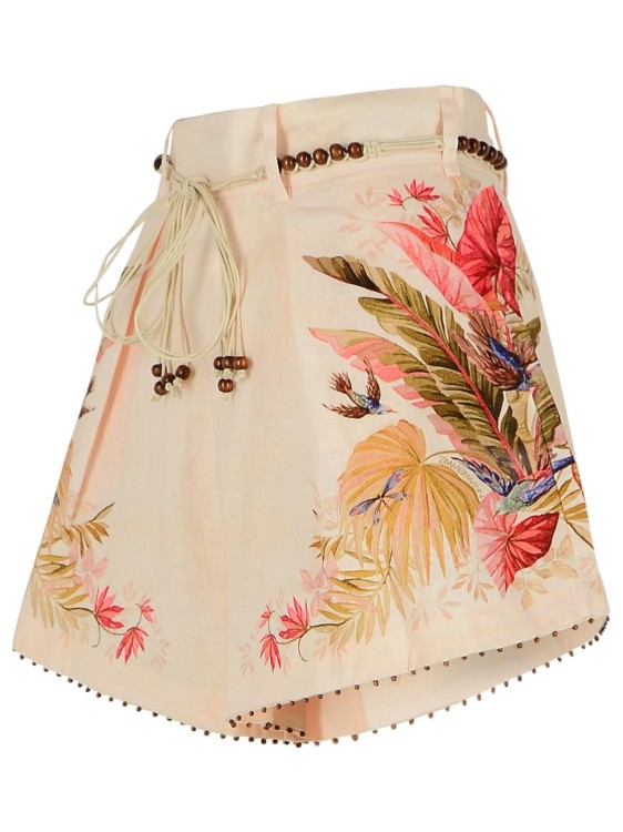 Zimmermann Tuck' Linen Pleated In 'Cream Palm Floral' | THE LIST