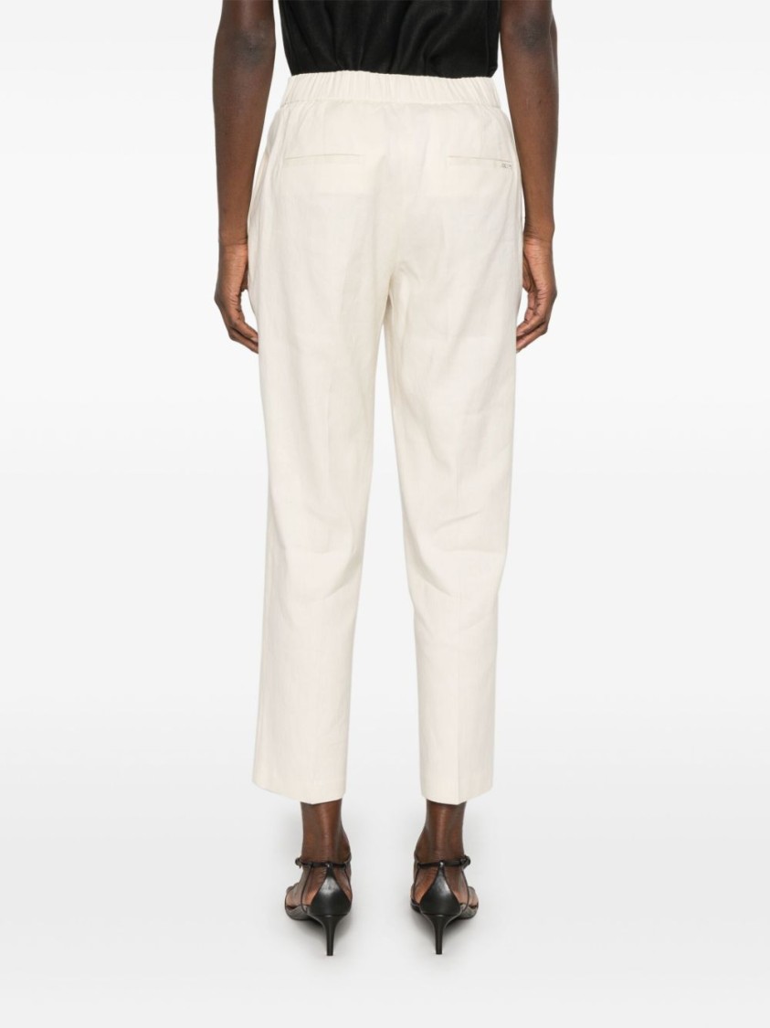 SEVENTY SERGIO TEGON SEVENTY SERGIO TEGON TAILORED PANNA TROUSERS WITH ELASTIC WAISTBAND