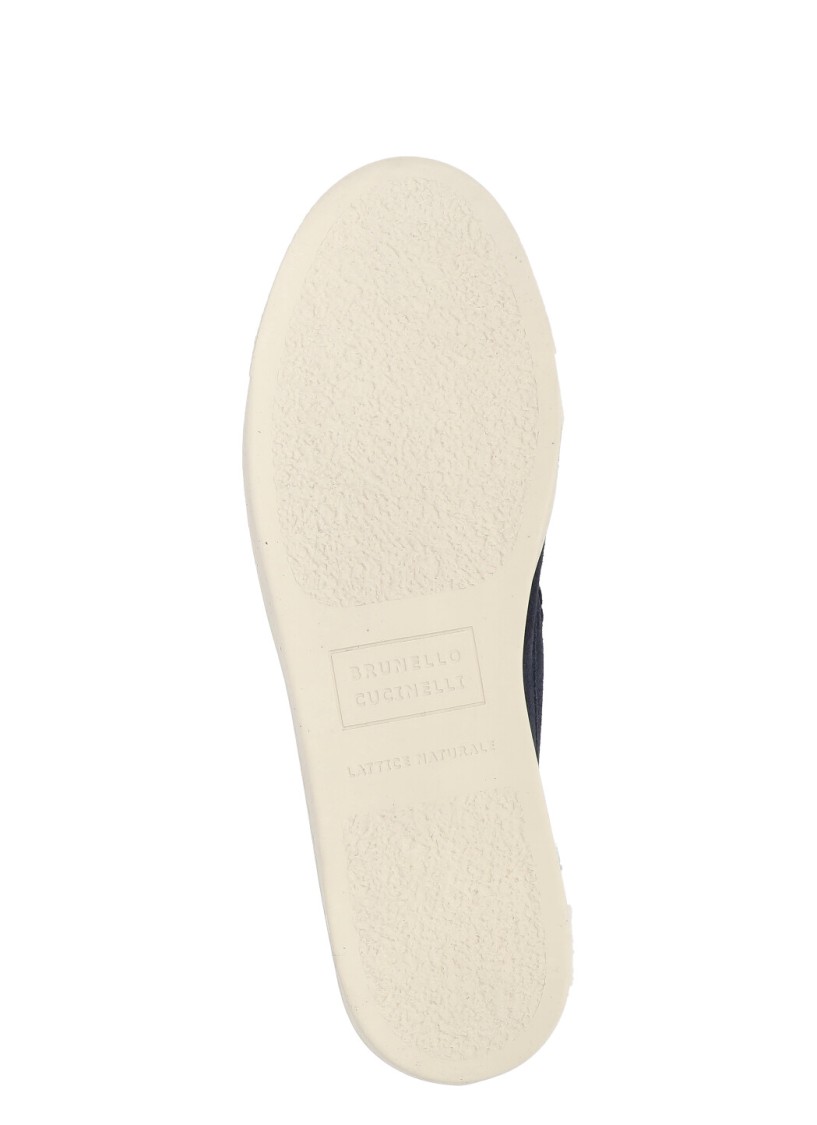 Brunello Cucinelli Round Toe Slip-on Loafers In Black