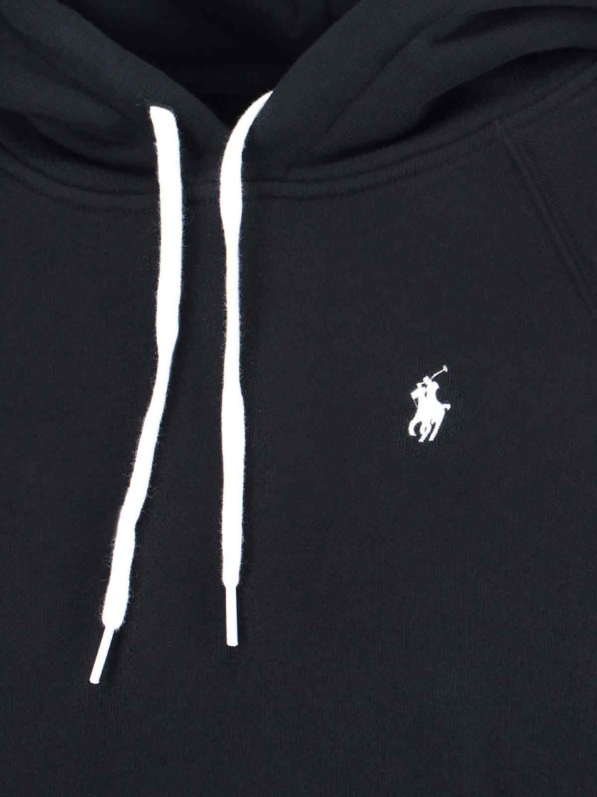 Polo Ralph Lauren Hooded Knitwear Drawstring Detail In Animal Print