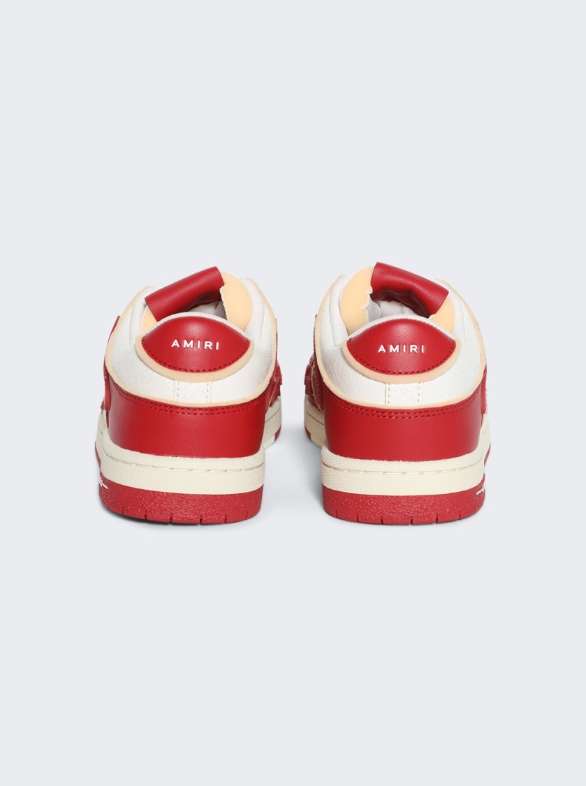 Amiri Collegiate Skel Top Low Sneakers Men In Red
