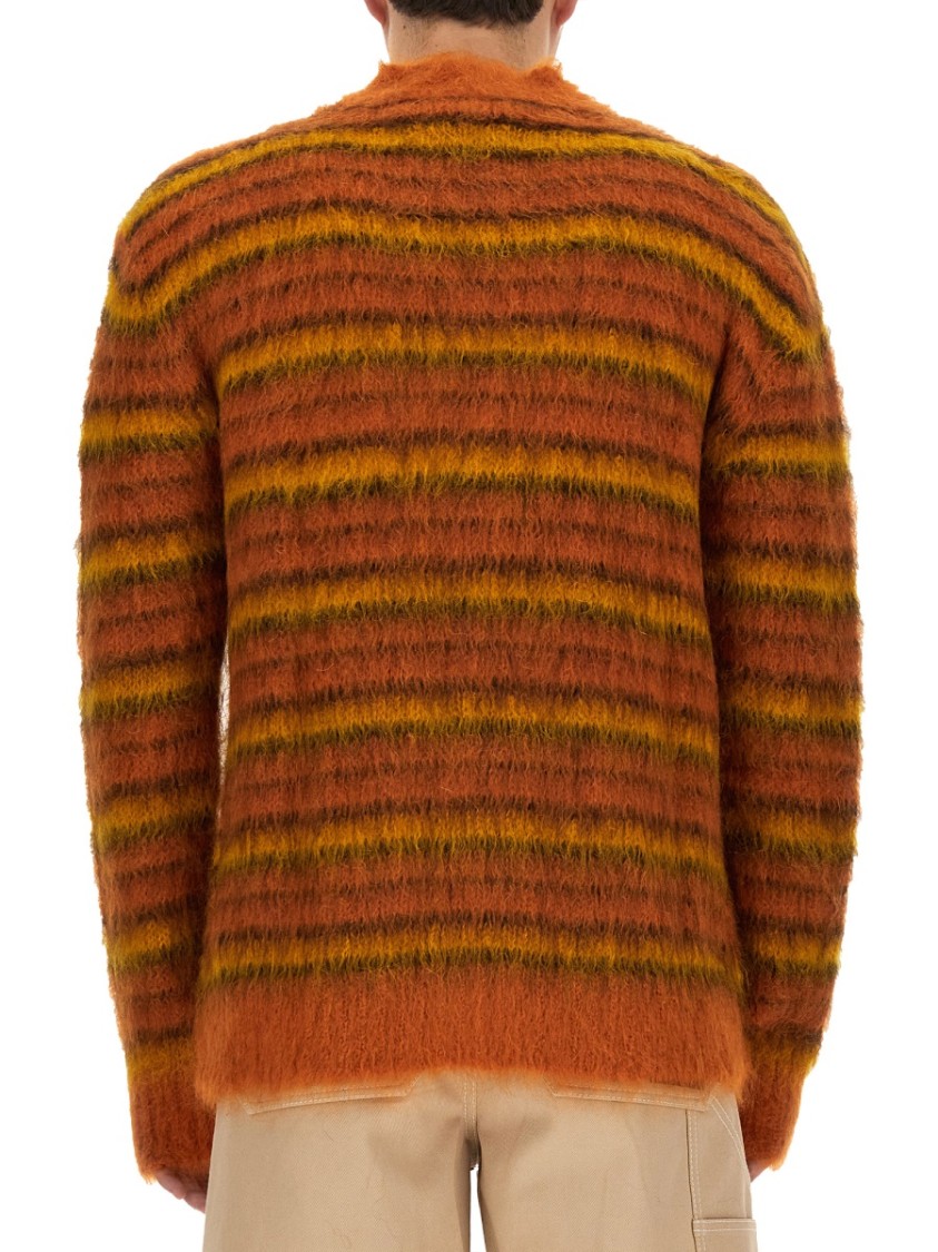 Shop Marni V-neck Cardigan In Orange