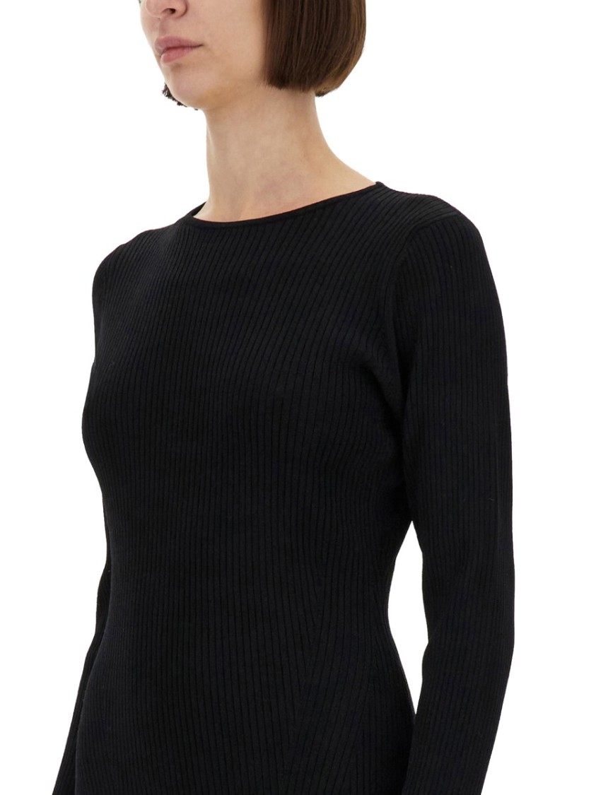 Shop Rotate Birger Christensen Rotate Knitted Mini Dress In Black