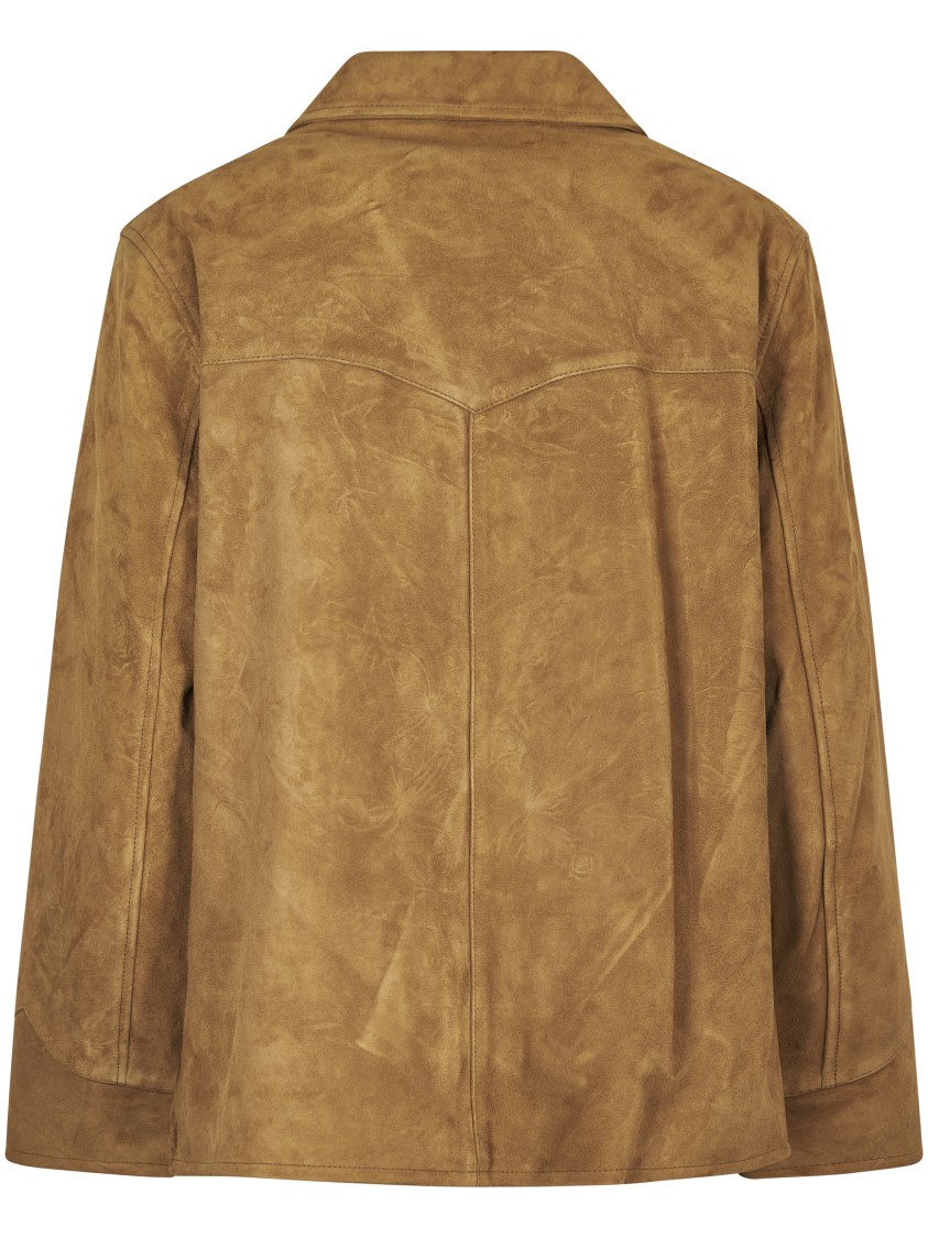 Tory Burch Suede Blazer In Brown