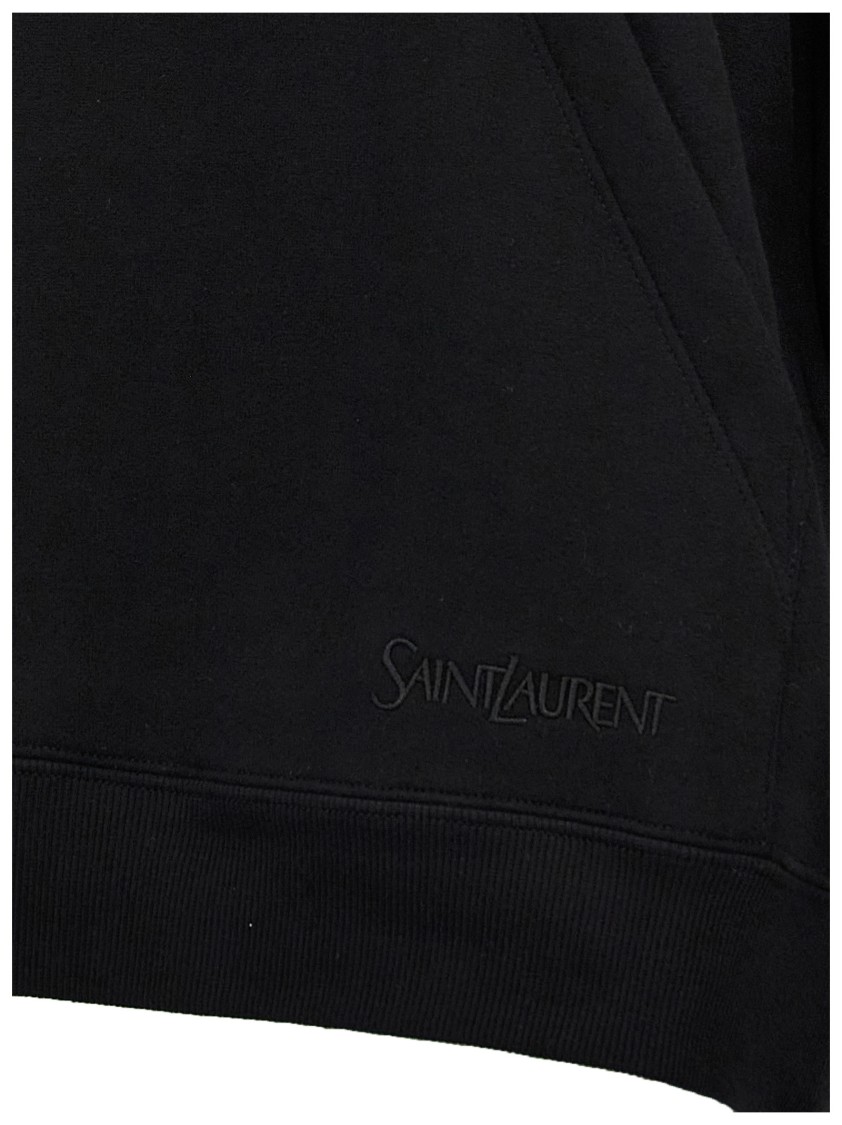 Saint Laurent 'camionneur Molleton' Hoodie In Black