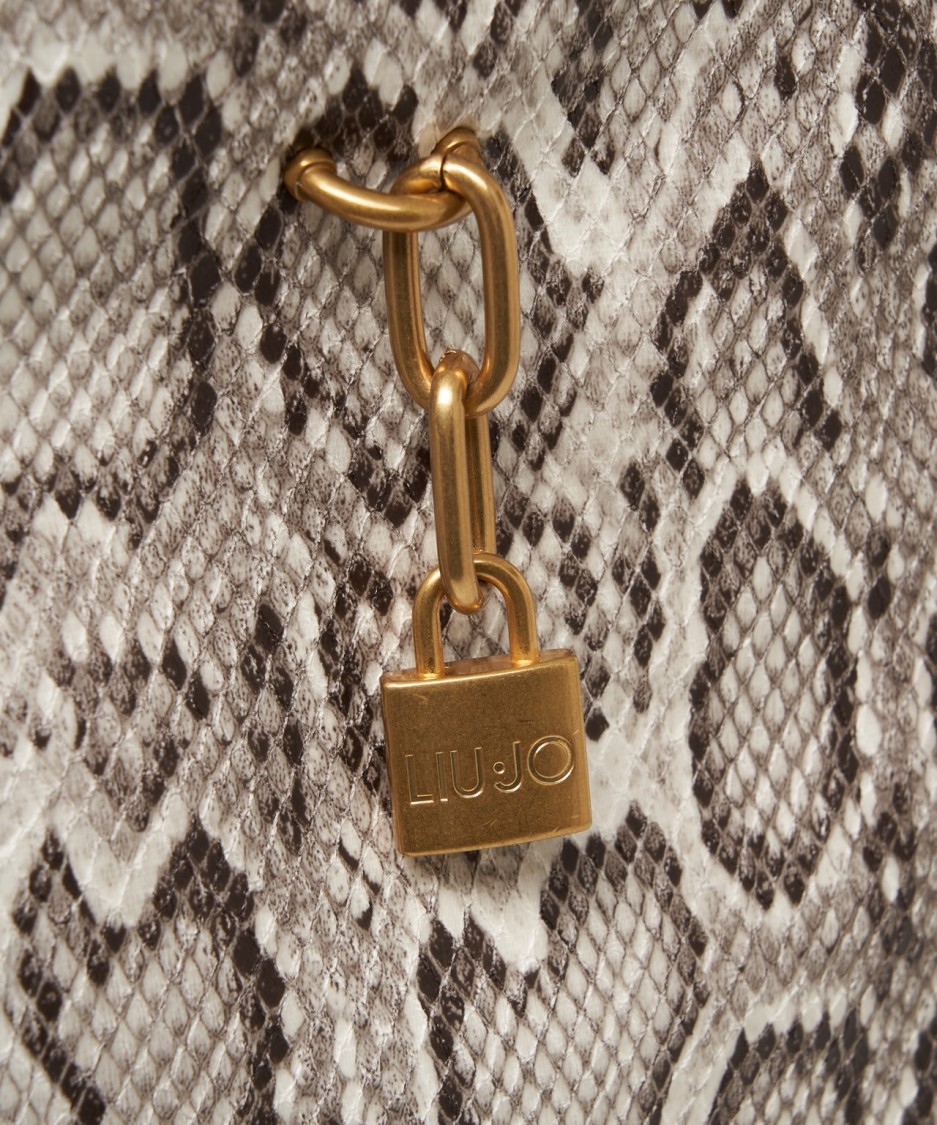 Liu •jo Liu Jo Grey Snake Pattern Shopper Bag